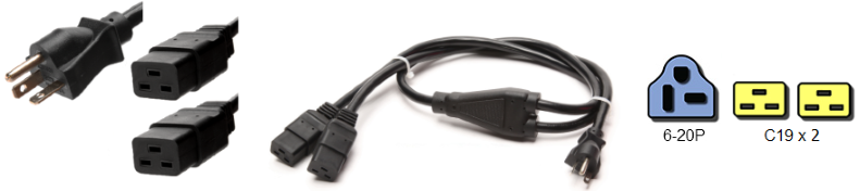 6-20p to c19 splitter cords