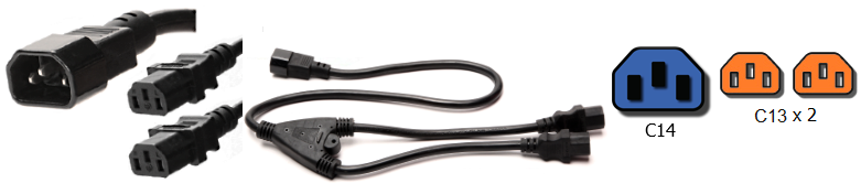 c14 to c13 2 way splitter