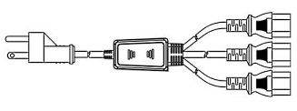 5-15to c13 power cable x 3