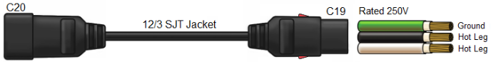 auto-lock c20 to c19 power cord