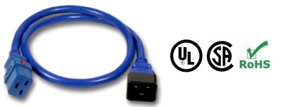 Blue Auto-lock c20 to c19 power cable