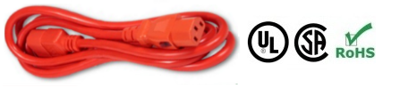 Auto-lock c14 to c13 power cable