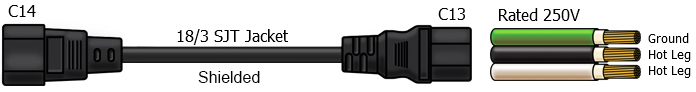 c14 to c13 10a power cable